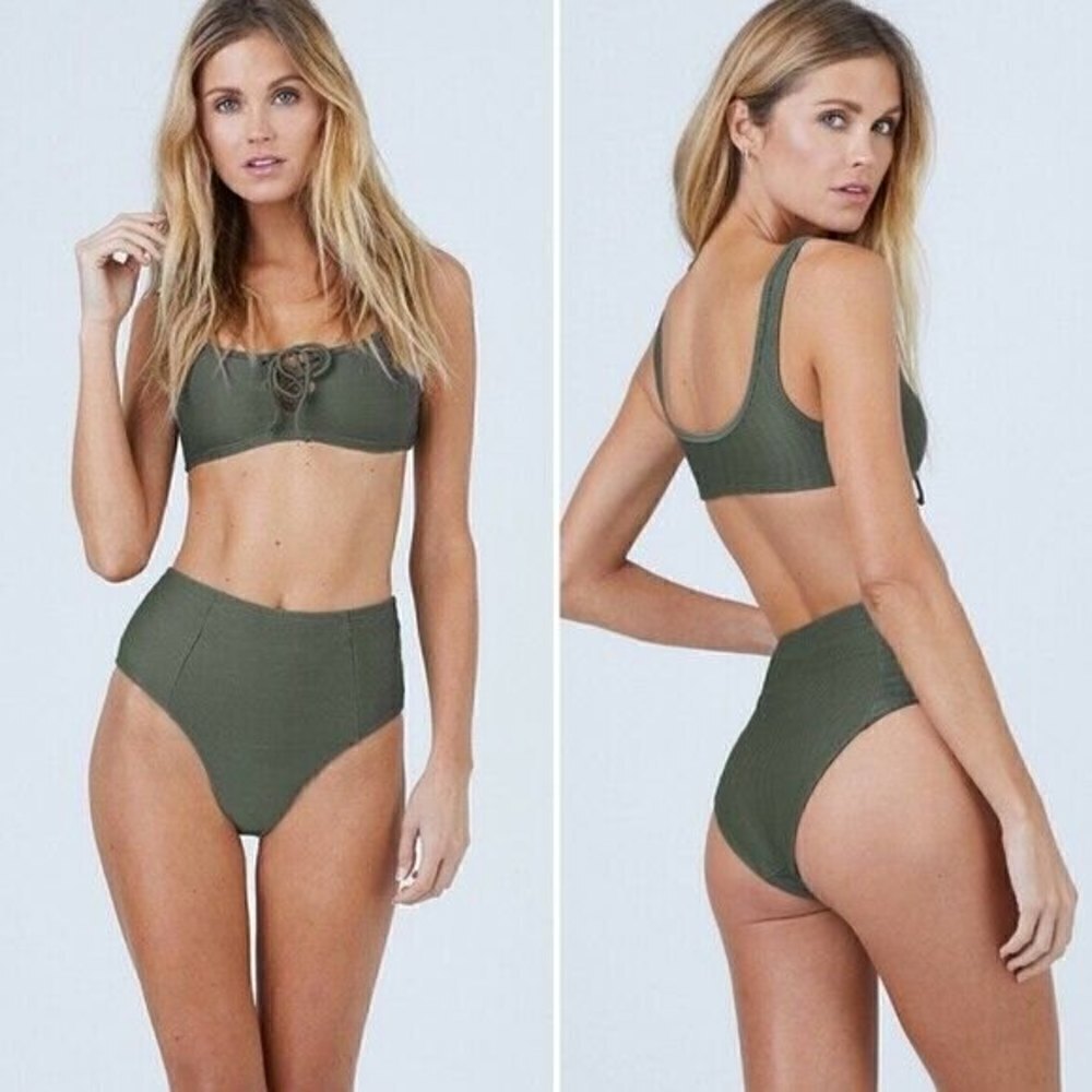 New Onia Leah Bikini bottom Size M green